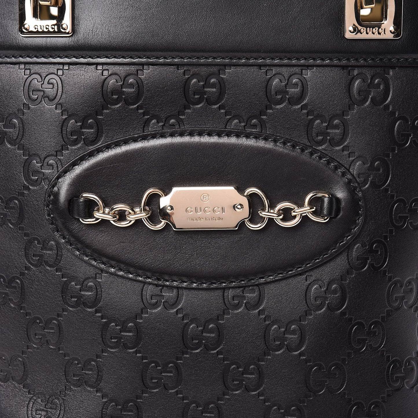 Guccissima Small Punch Tote Black