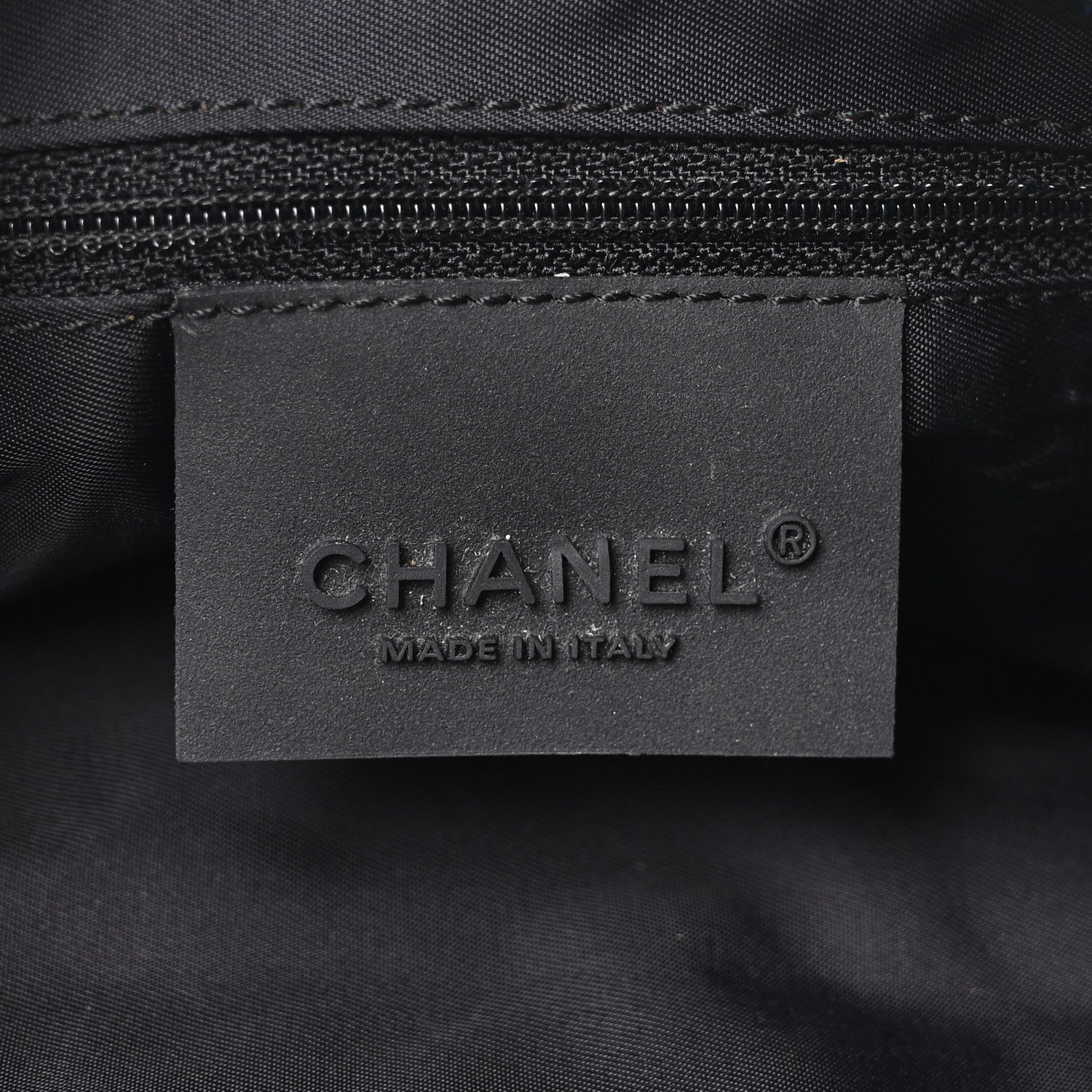 Chanel Nylon Quilted Ski Sport Flap Bag Navy 6 of 10