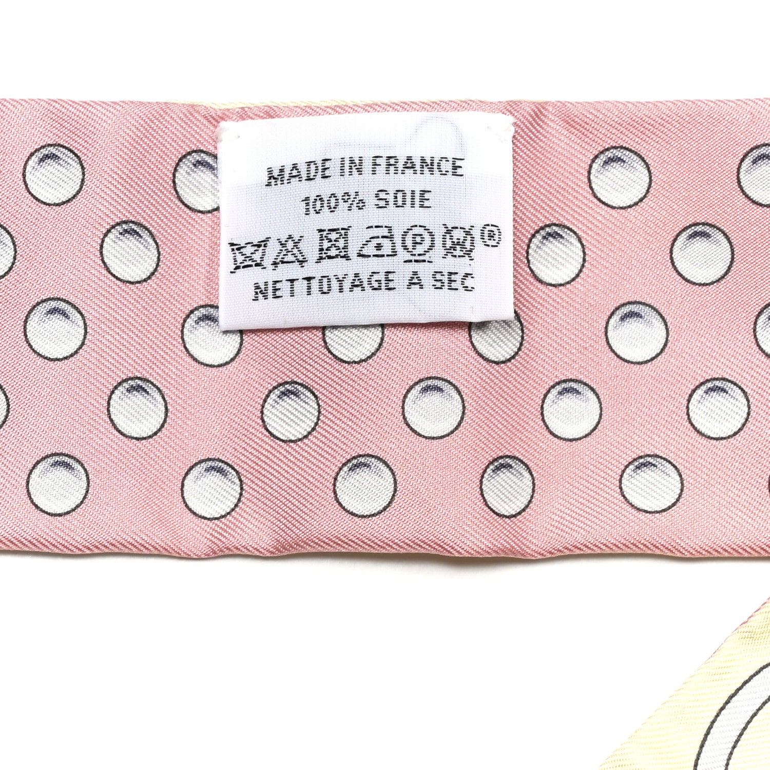 Hermes Silk Grand Tralala Twilly Rose Poudre Jaune 4 of 4