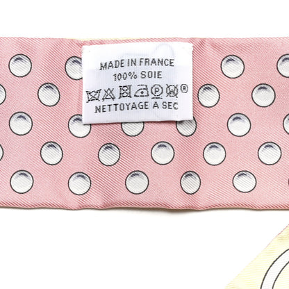 Hermes Silk Grand Tralala Twilly Rose Poudre Jaune 4 of 4