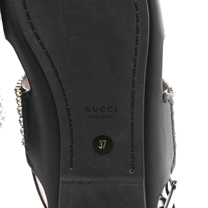 Gucci Napa Crystal Sandal 37 Black 6 of 8
