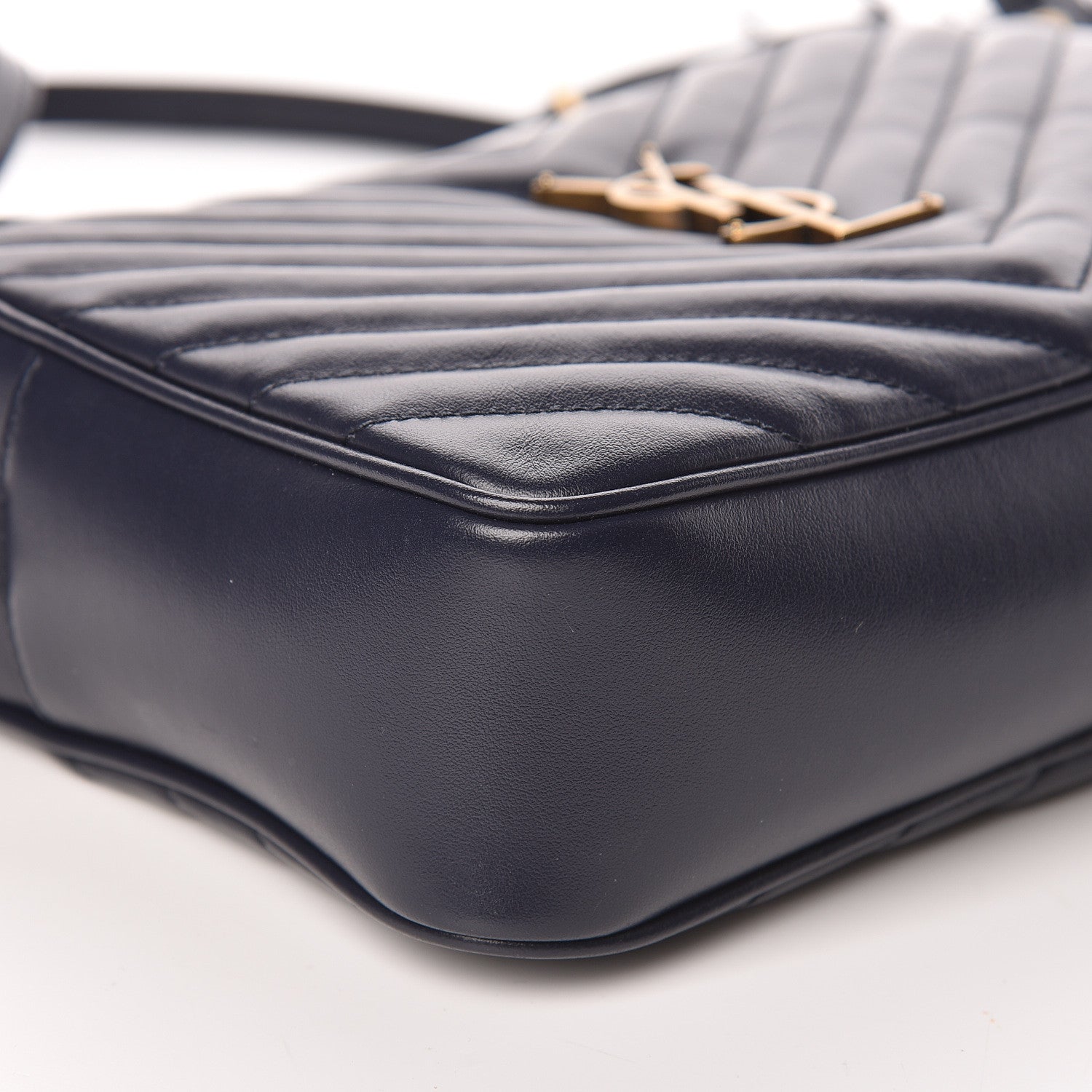 Saint Laurent Calfskin Matelasse Monogram Lou Camera Bag Navy 8 of 9