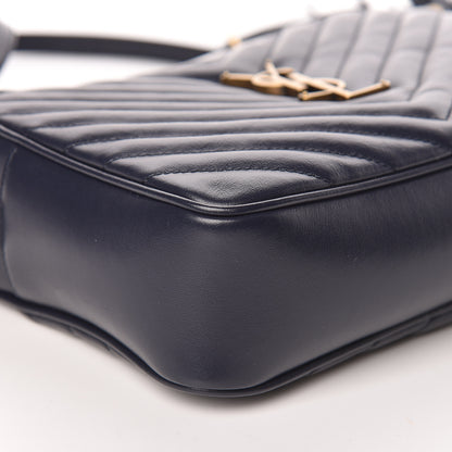Saint Laurent Calfskin Matelasse Monogram Lou Camera Bag Navy 8 of 9
