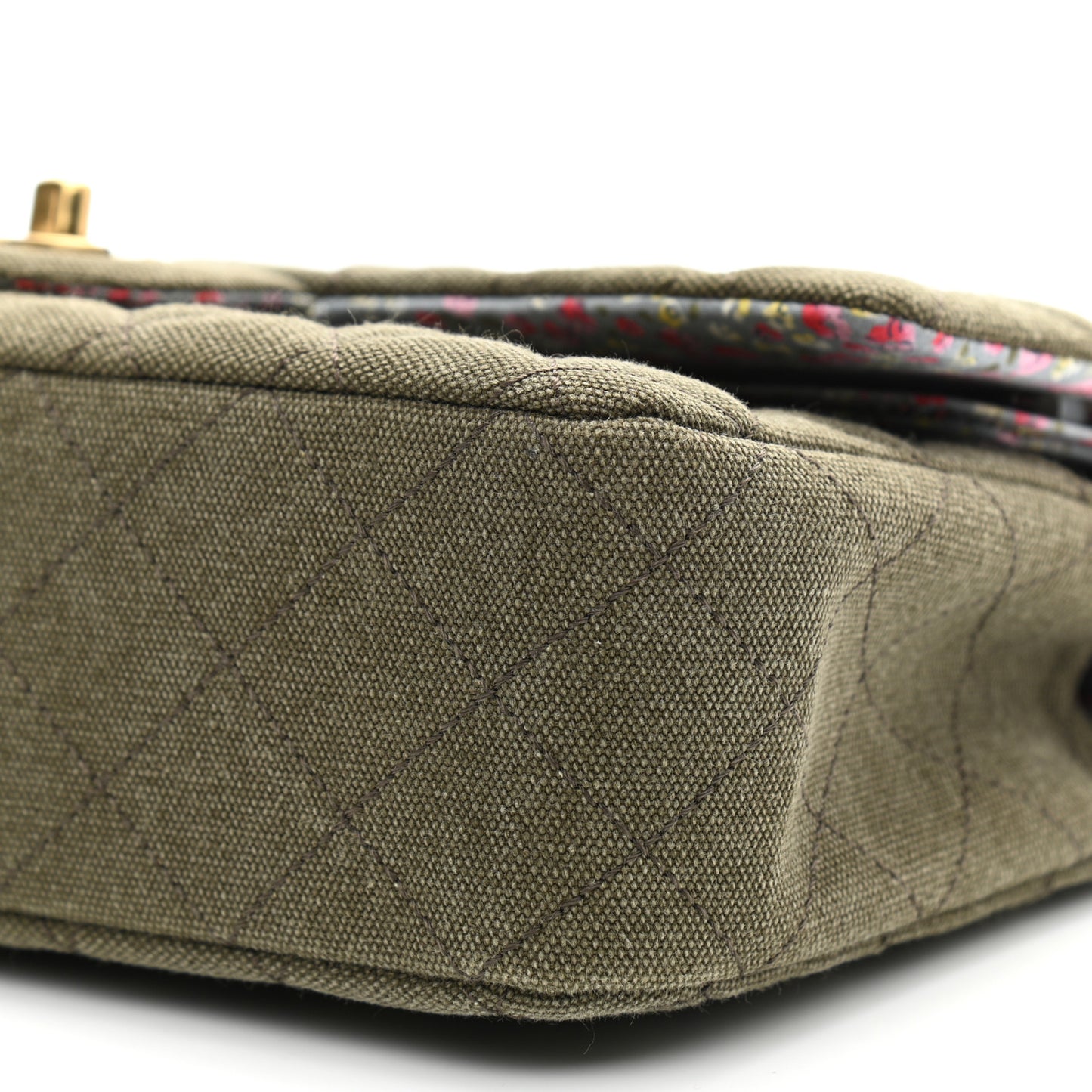 Toile Quilted Medium Cuba Double Flap Khaki