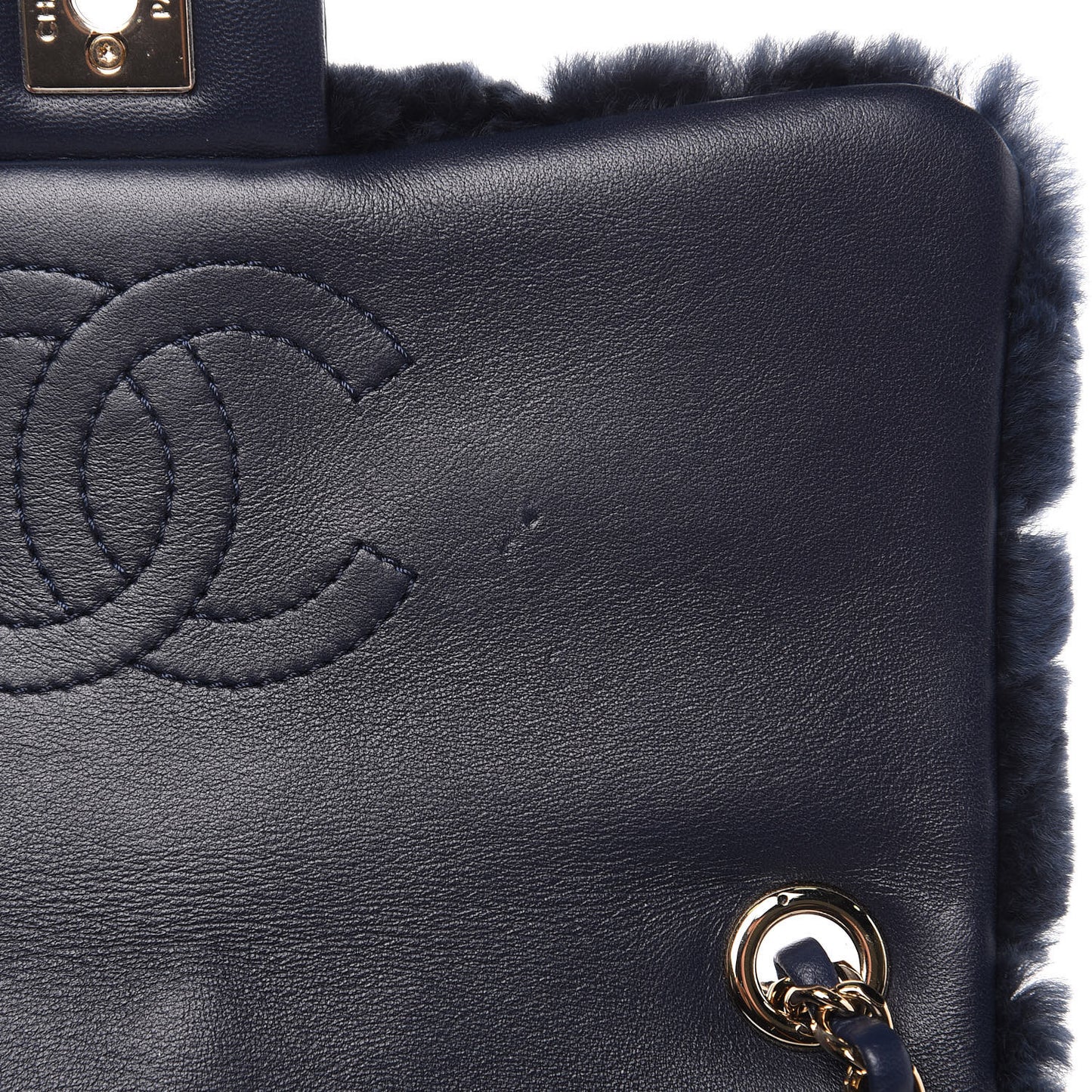 Orylag Lambskin Mini Rectangular Flap Blue