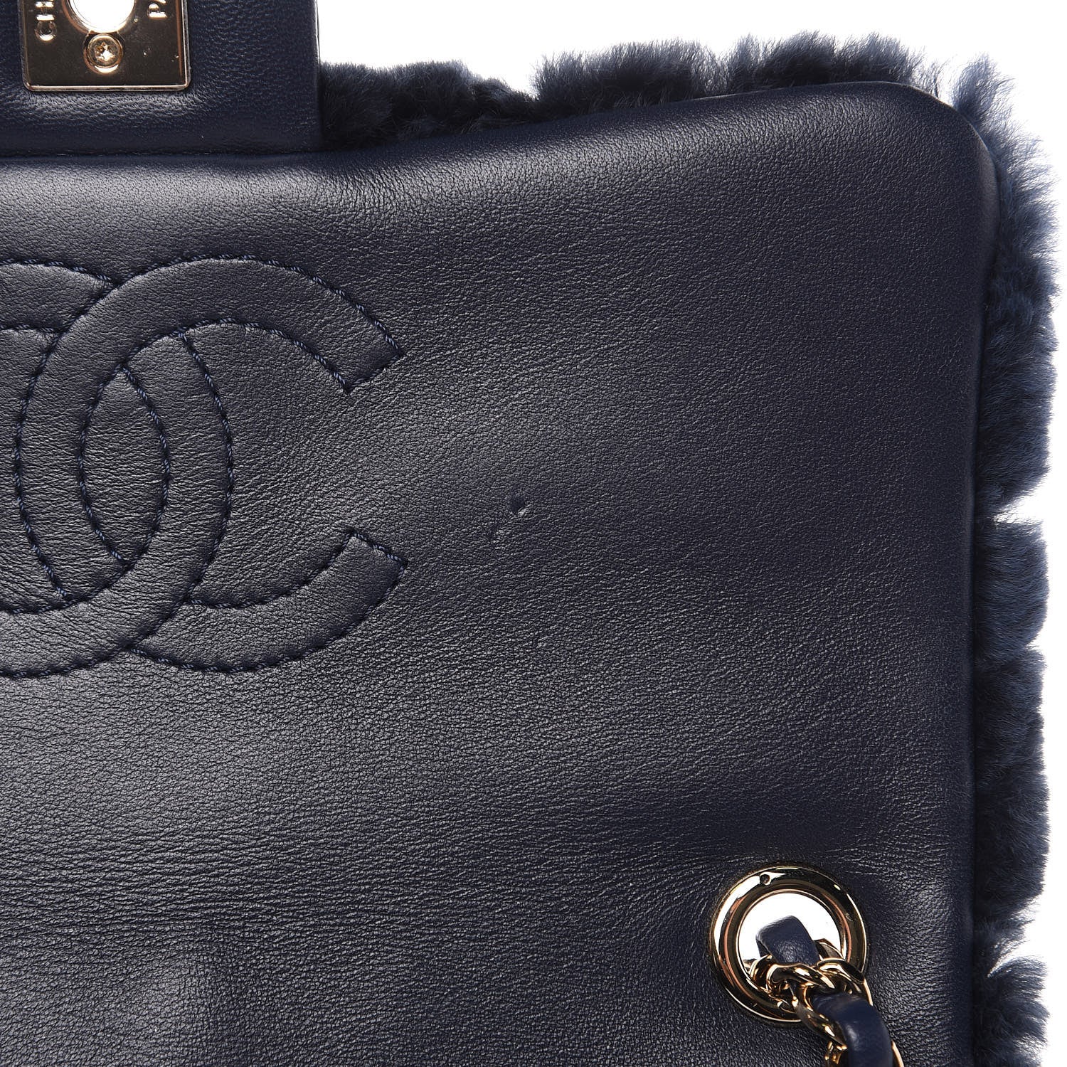Chanel Orylag Lambskin Mini Rectangular Flap Blue 9 of 11