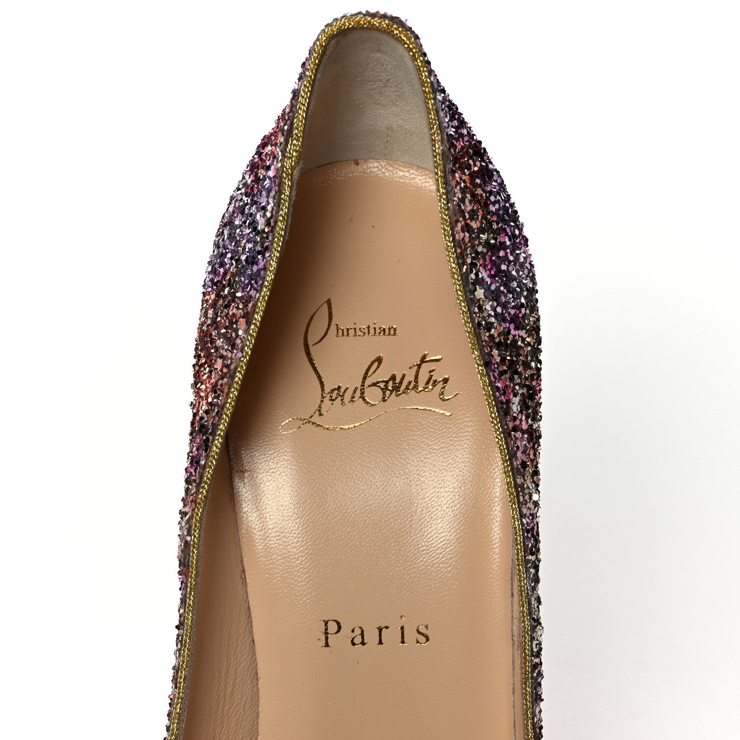 Christian Louboutin Glitter So Kate 120 Pumps 37 Rosette Gold 7 of 7