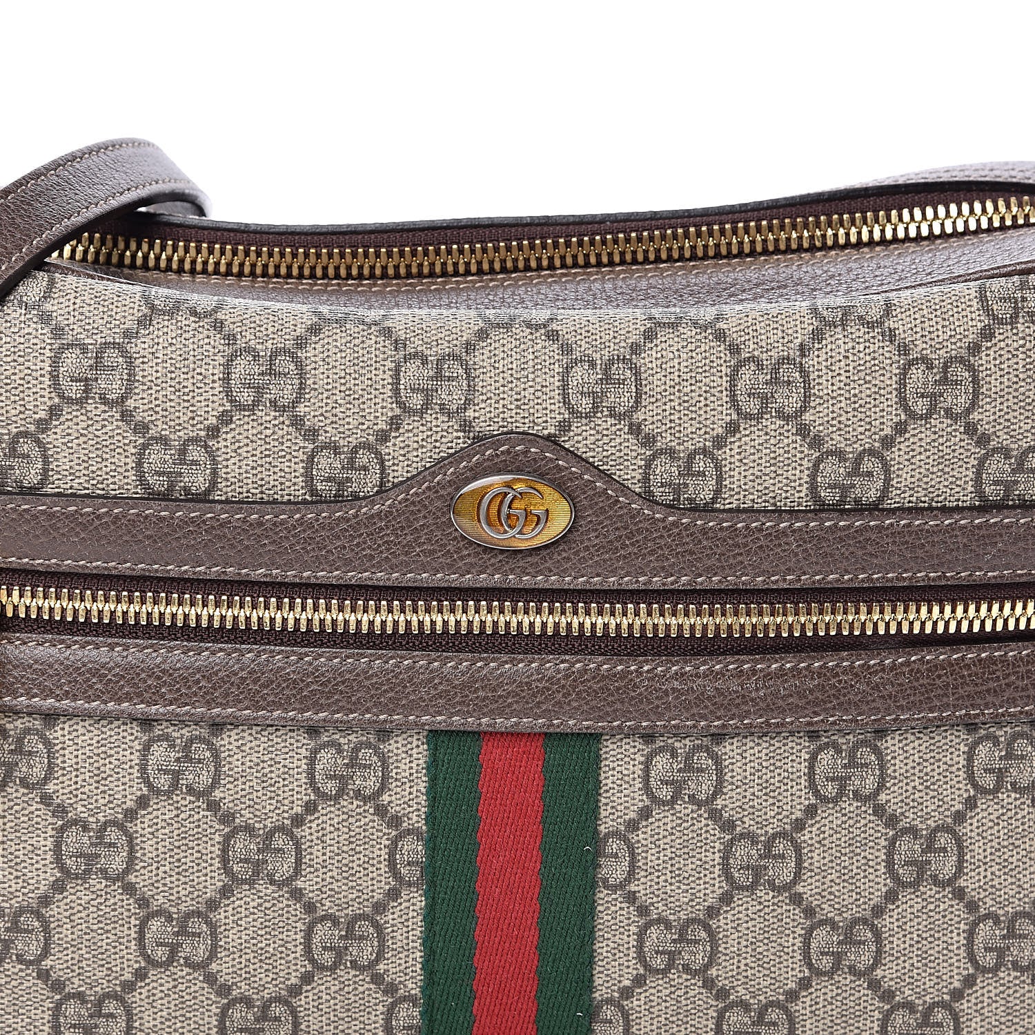Gucci GG Supreme Monogram Web Small Ophidia Shoulder Bag Brown 11 of 11