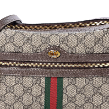 Gucci GG Supreme Monogram Web Small Ophidia Shoulder Bag Brown 11 of 11