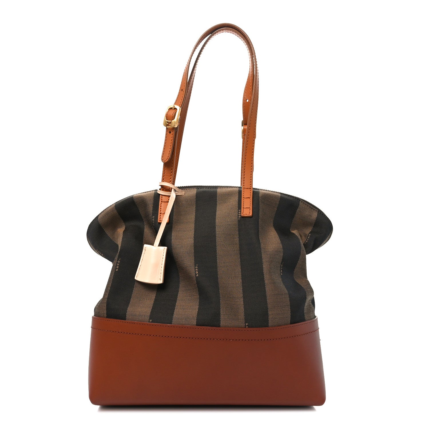 Fendi Pequin Cuoio Vegetale 2Bag Tobacco Cuoio Miele Vacchetta 1 of 11