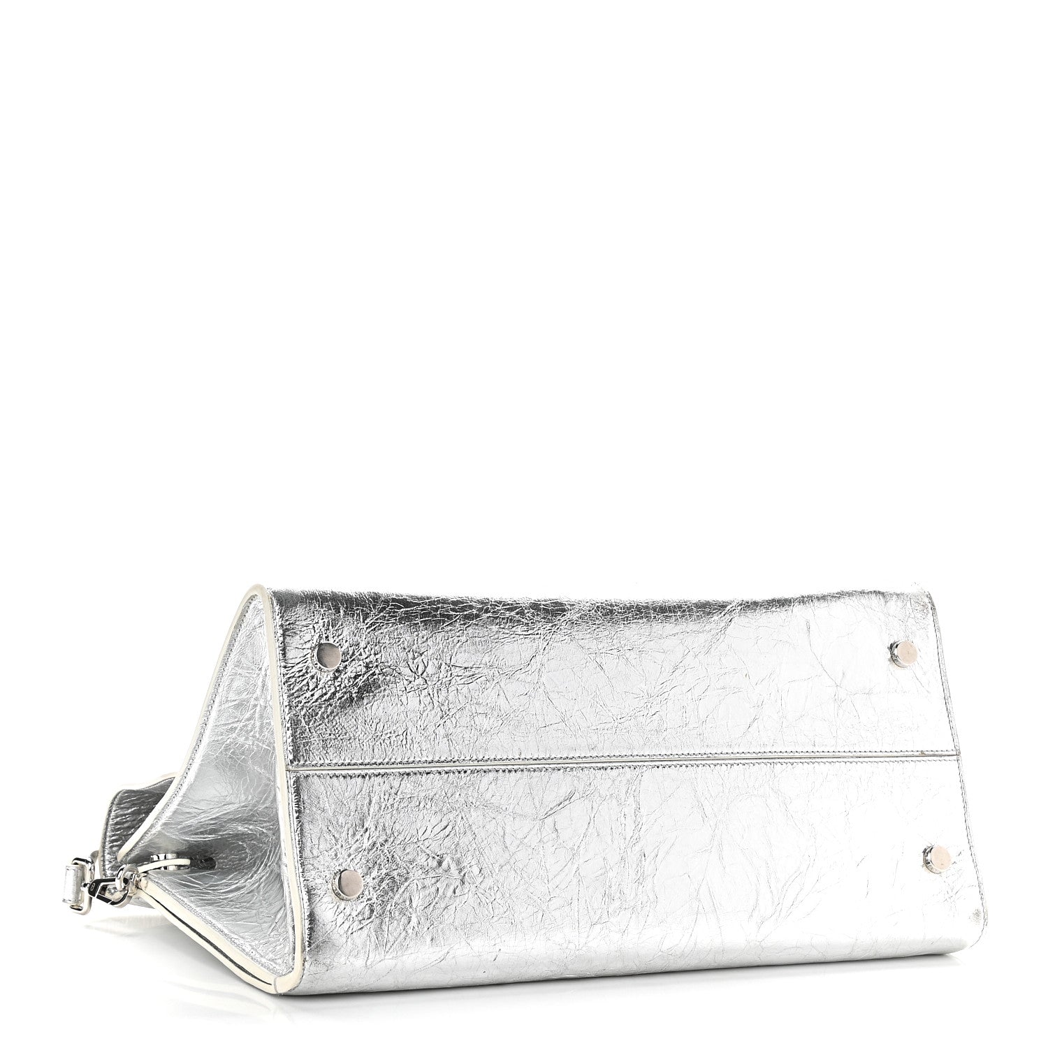 Christian Dior Metallic Calfskin Large Diorever Flap Silver 3 of 12