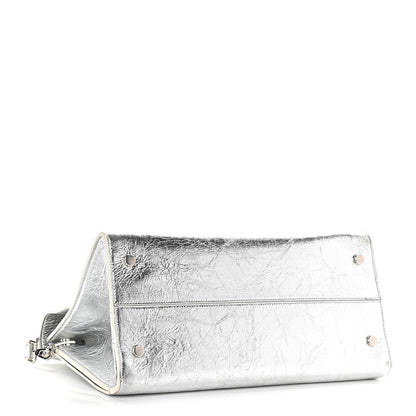 Christian Dior Metallic Calfskin Large Diorever Flap Silver 3 of 12