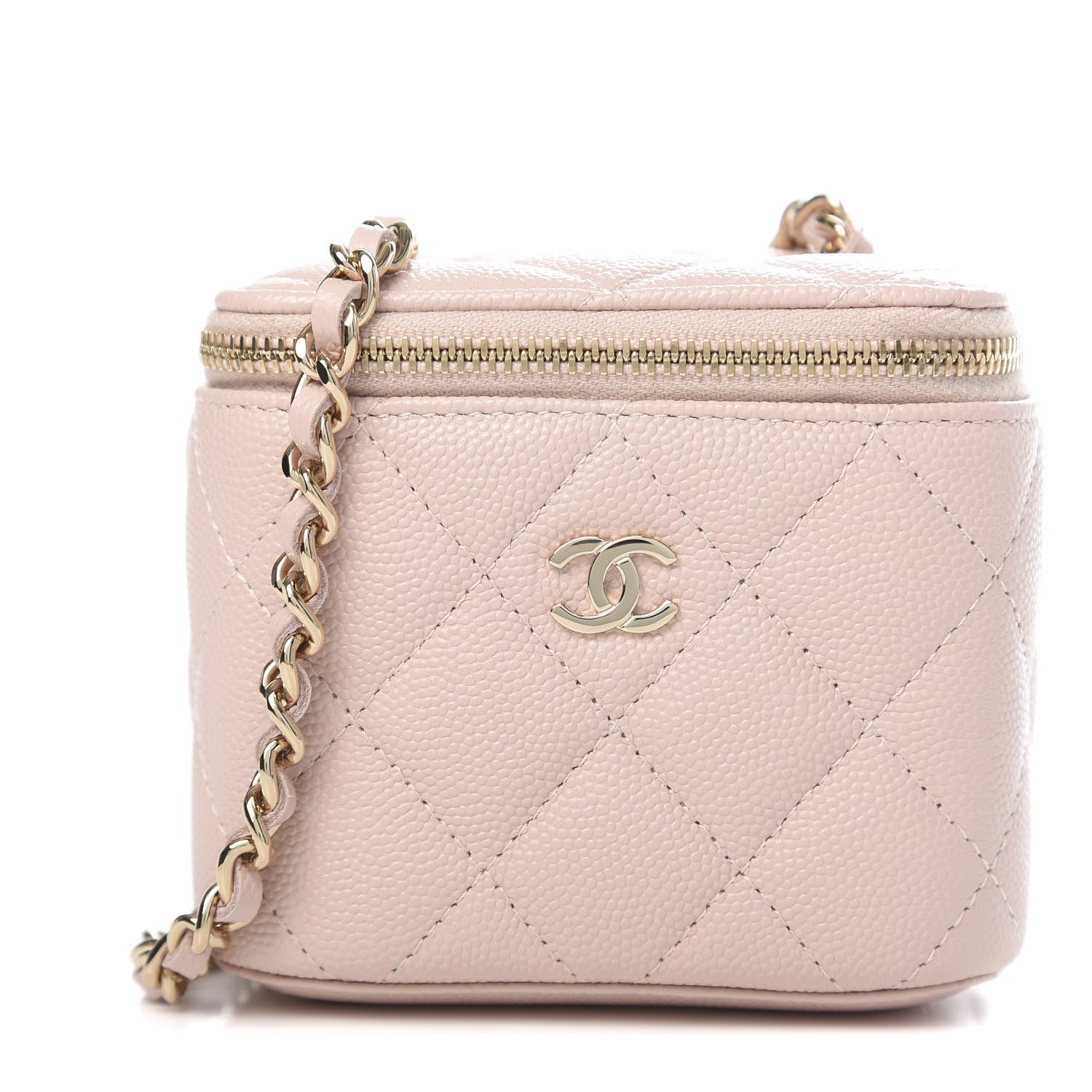 Chanel Caviar Quilted Mini Vanity Case With Chain Light Pink 1 of 8