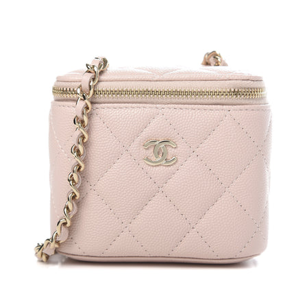 Chanel Caviar Quilted Mini Vanity Case With Chain Light Pink 1 of 8