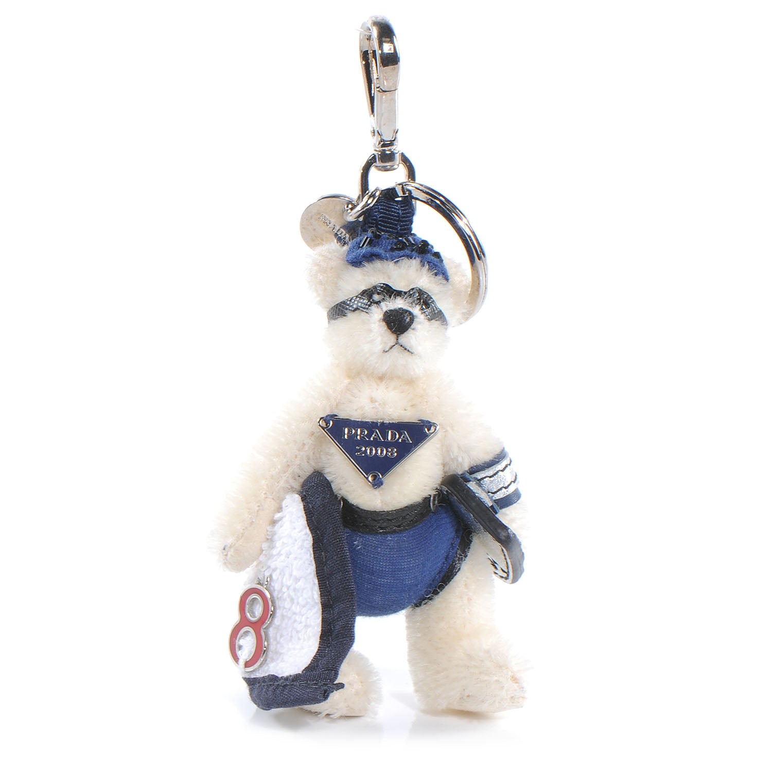 Prada Swimming Teddy Bear Trick Keychain Charm 1 of 5