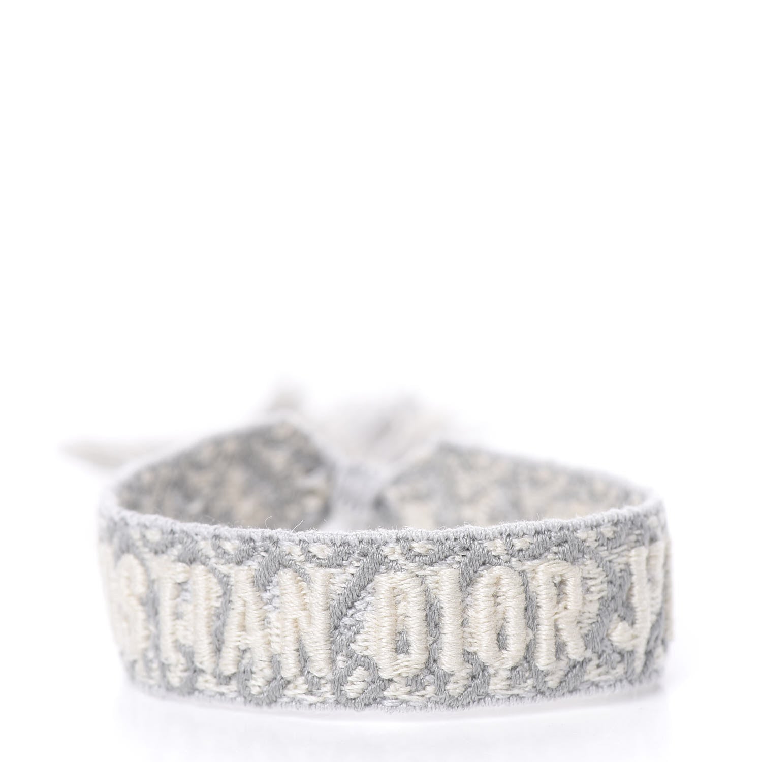 Christian Dior Woven Cotton J'Adior Friendship Bracelet Grey 1 of 3