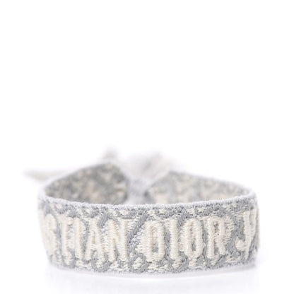 Christian Dior Woven Cotton J'Adior Friendship Bracelet Grey 1 of 3