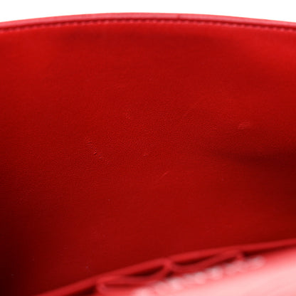 Chanel Lambskin Quilted Jumbo Double Flap Red 17 of 26