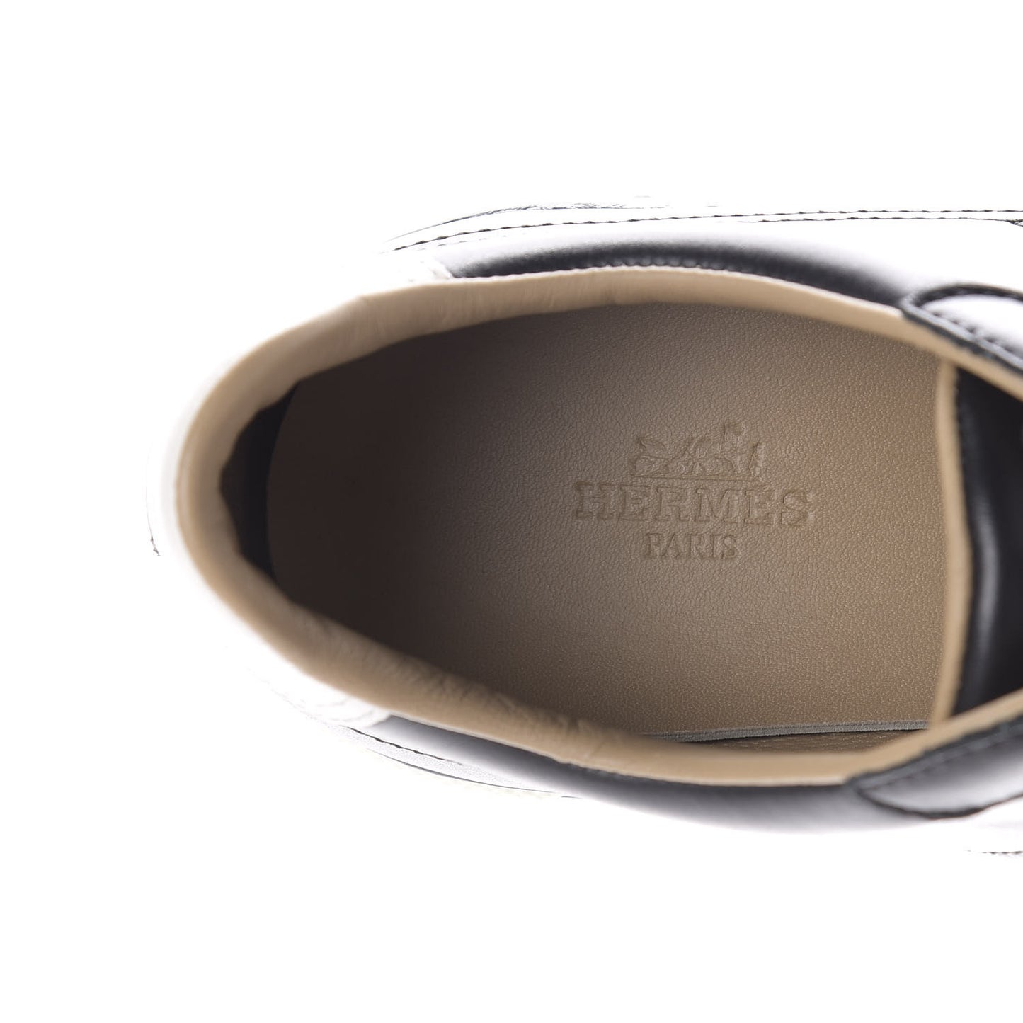 Calfskin Polo Sneakers 38 Black White