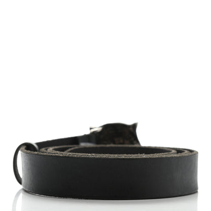 Gucci Calfskin Brass Feline Buckle Belt 100 40 Black 2 of 8
