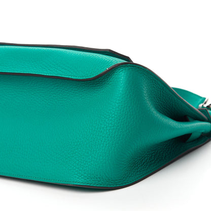 Hermes Taurillon Clemence Jypsiere 28 Bleu Paon 7 of 10