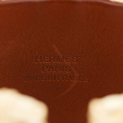 Hermes Wicker Barenia Medor Picnic Cuff Bracelet T3 Fauve 3 of 4