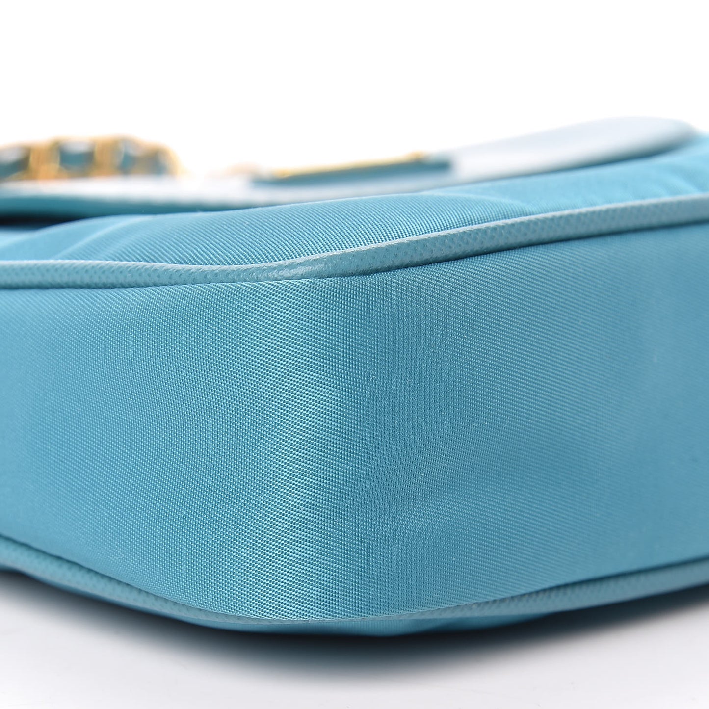 Tessuto Nylon Saffiano Crossbody Bag Turchese