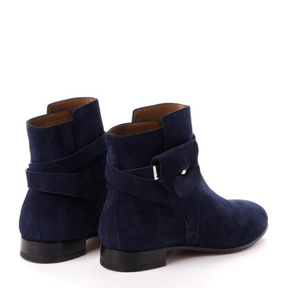 Hermes Suede Calfskin Neo Ankle Boots 36 Marine 4 of 7