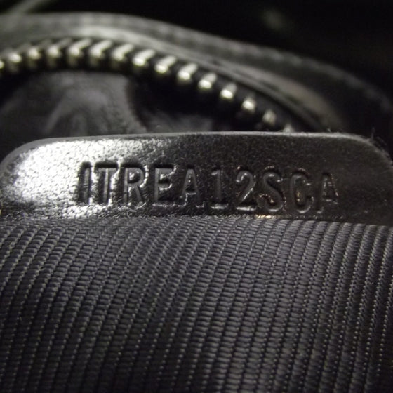 Burberry Perforated Leather Belted Bag Black 9 of 10