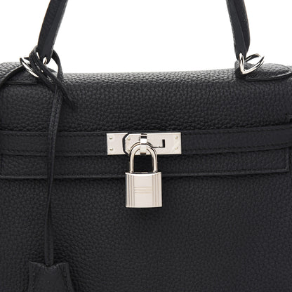 Hermes Togo Kelly Retourne 25 Black 8 of 10