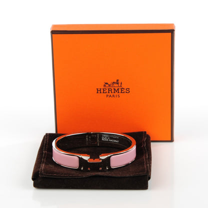 Hermes Enamel Narrow Clic Clac H Bracelet PM Rose Nacarat 10 of 10