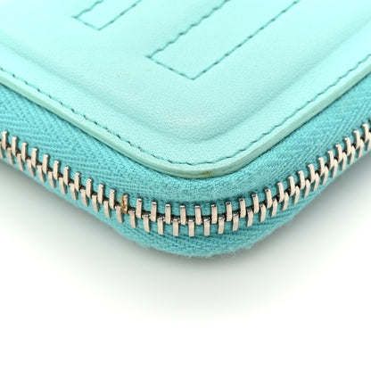 Fendi Vitello Flamingo Mini Zip Around Wallet Tiffany 13 of 17