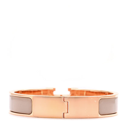 Hermes Enamel Narrow Clic Clac H Bracelet PM Marron Glace 3 of 5