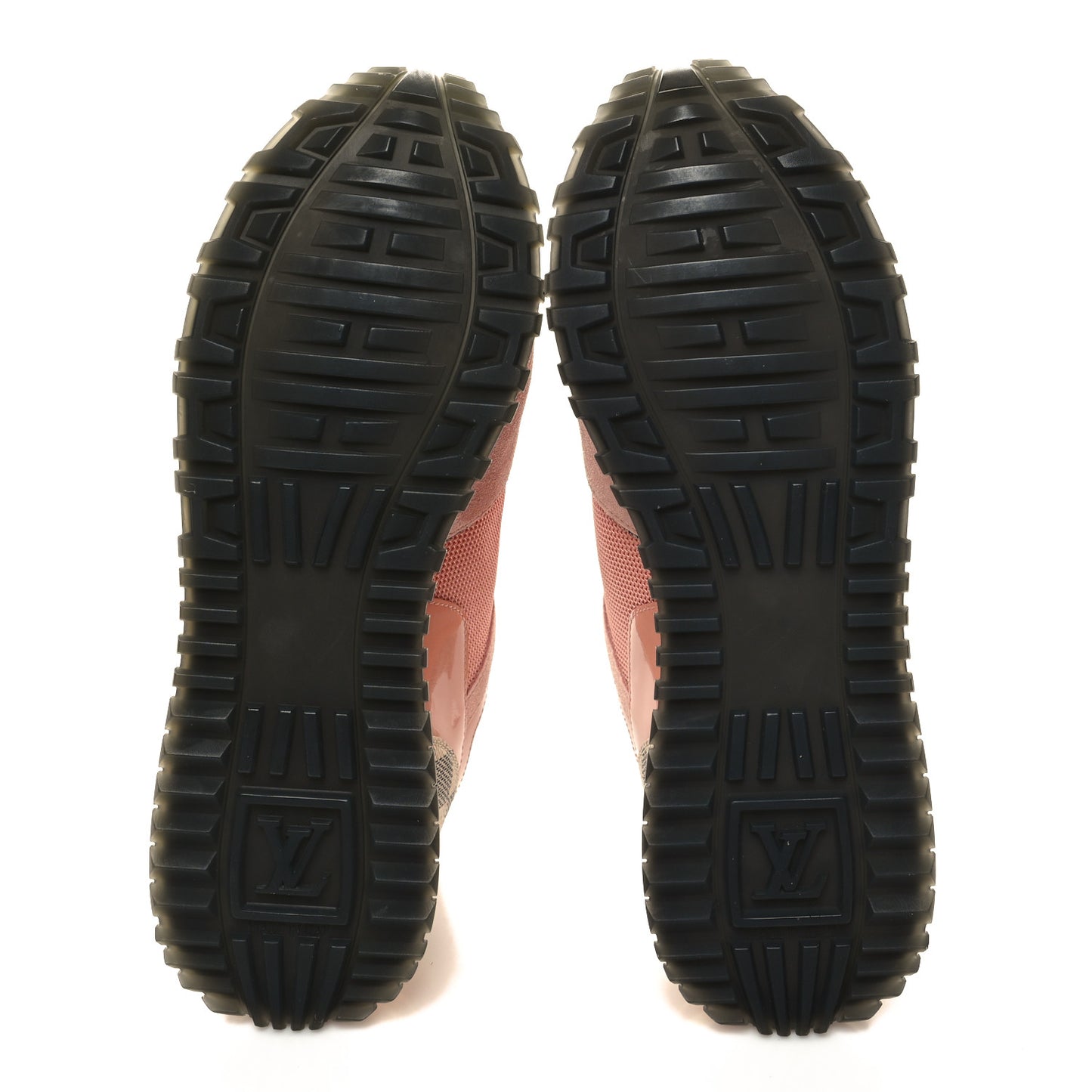 Suede Damier Azur Run Away Sneakers 37.5 Pink