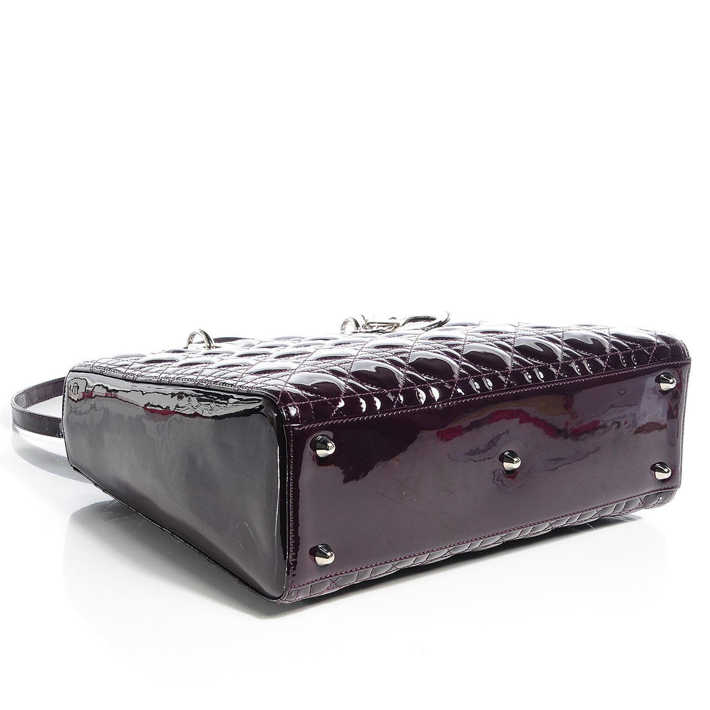 Patent Cannage Large Lady Dior Purple