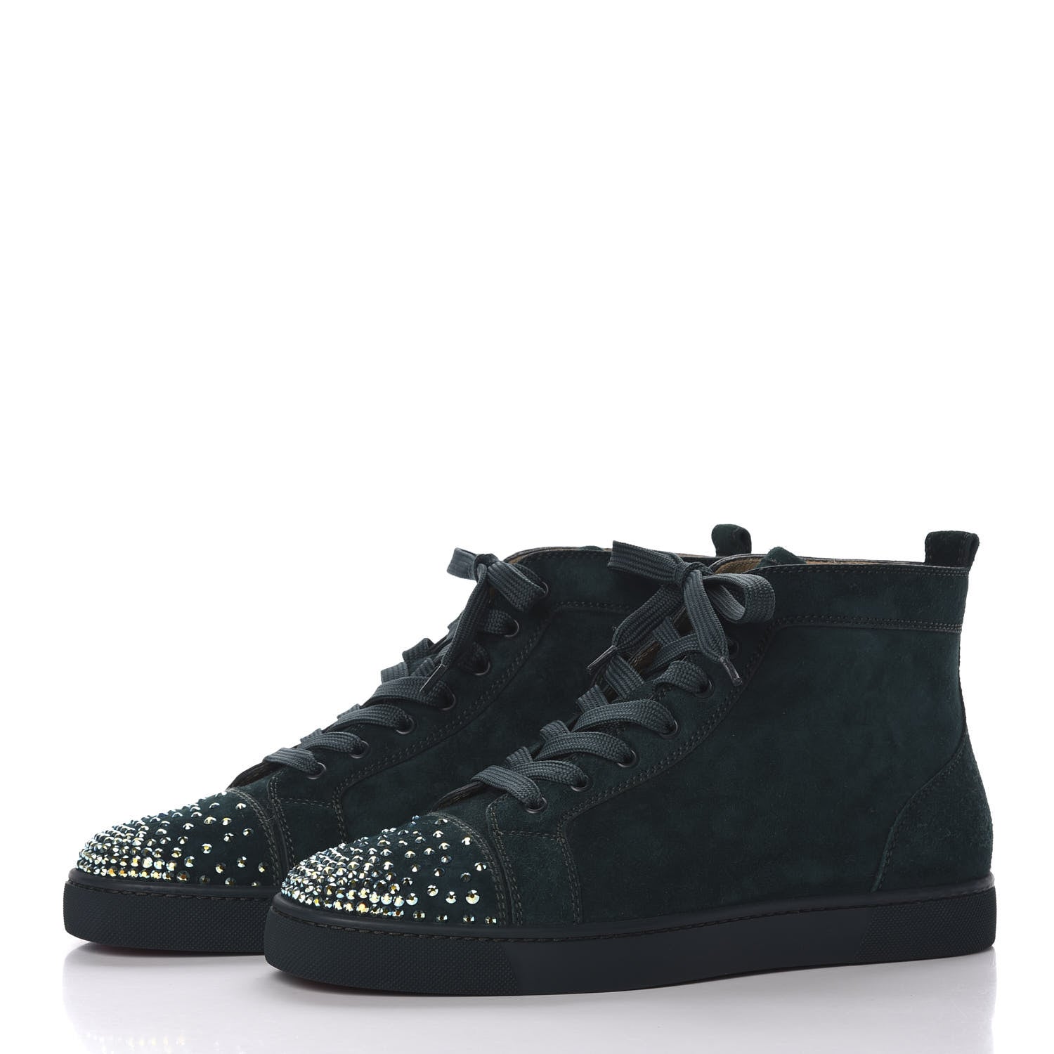 Christian Louboutin Veau Velours Mens New Lou Degra Flat Sneakers 41.5 Ivy 2 of 7