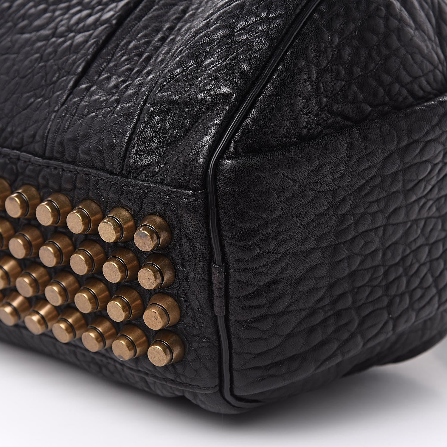 Alexander Wang Pebbled Lambskin Rockie Black Antique Brass Hardware 8 of 9