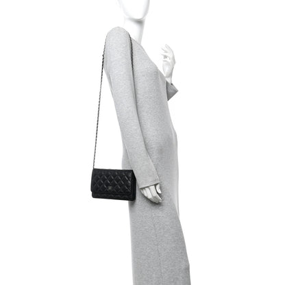 Chanel Caviar Quilted Wallet on Chain WOC Black 2 of 12