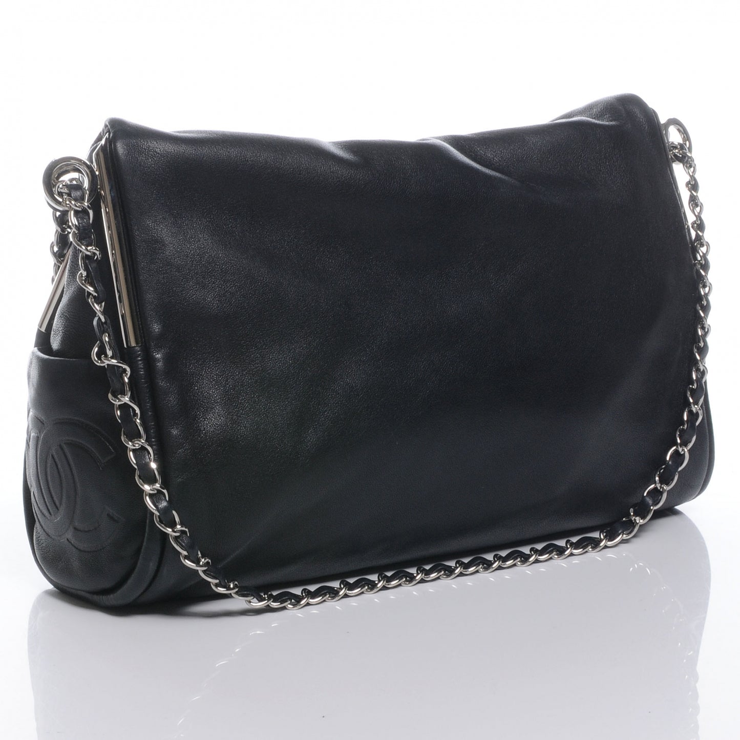 Lambskin Medium Ultimate Soft Tote Black