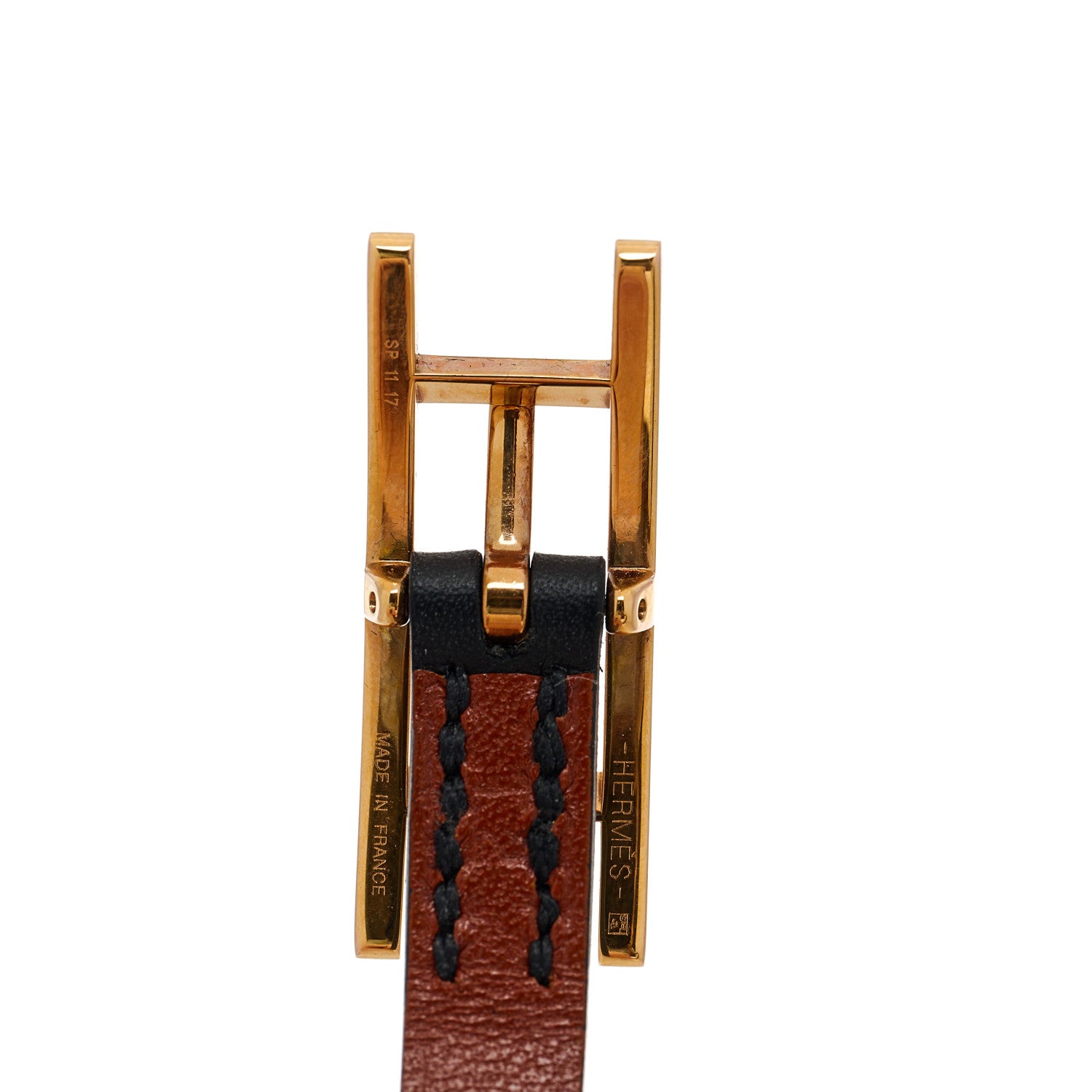 Hermes Chamonix Behapi Double Tour Bracelet Black Fauve 4 of 7