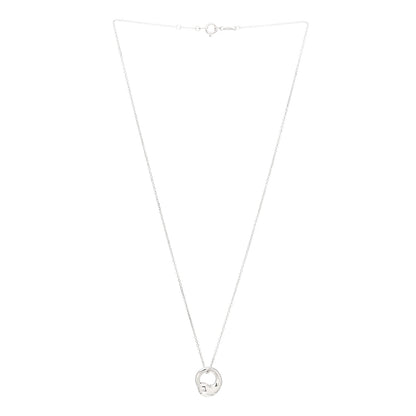 Tiffany Sterling Silver 12mm Elsa Peretti Eternal Circle Pendant Necklace 3 of 4