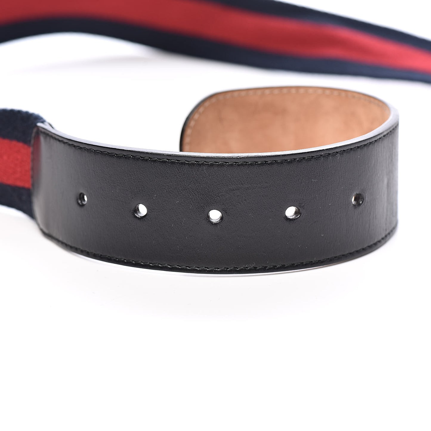 Nylon Calfskin Double G Web 40mm Belt 80 32 Blue Red Black