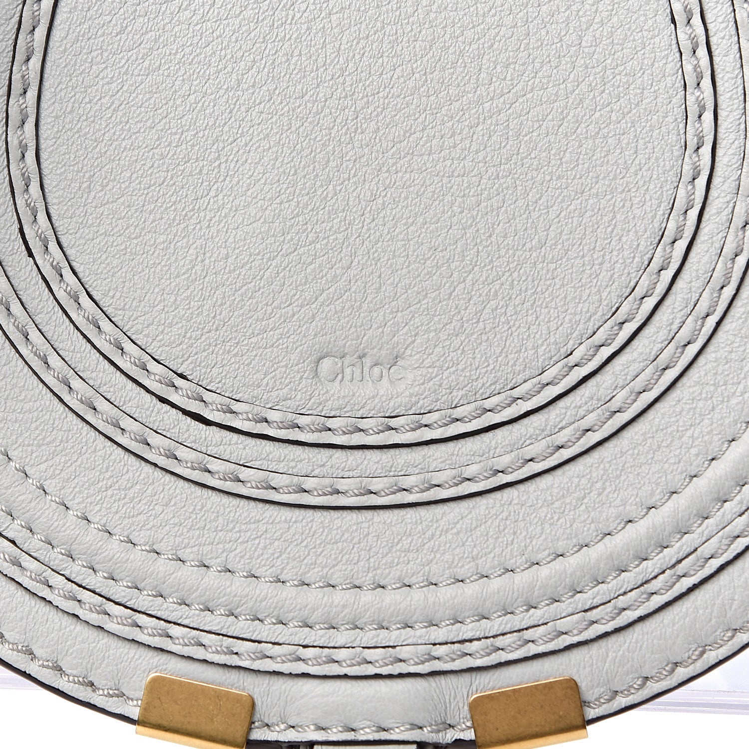 Chloe Calfskin Mini Marcie Round Crossbody Bag Airy Grey 10 of 10