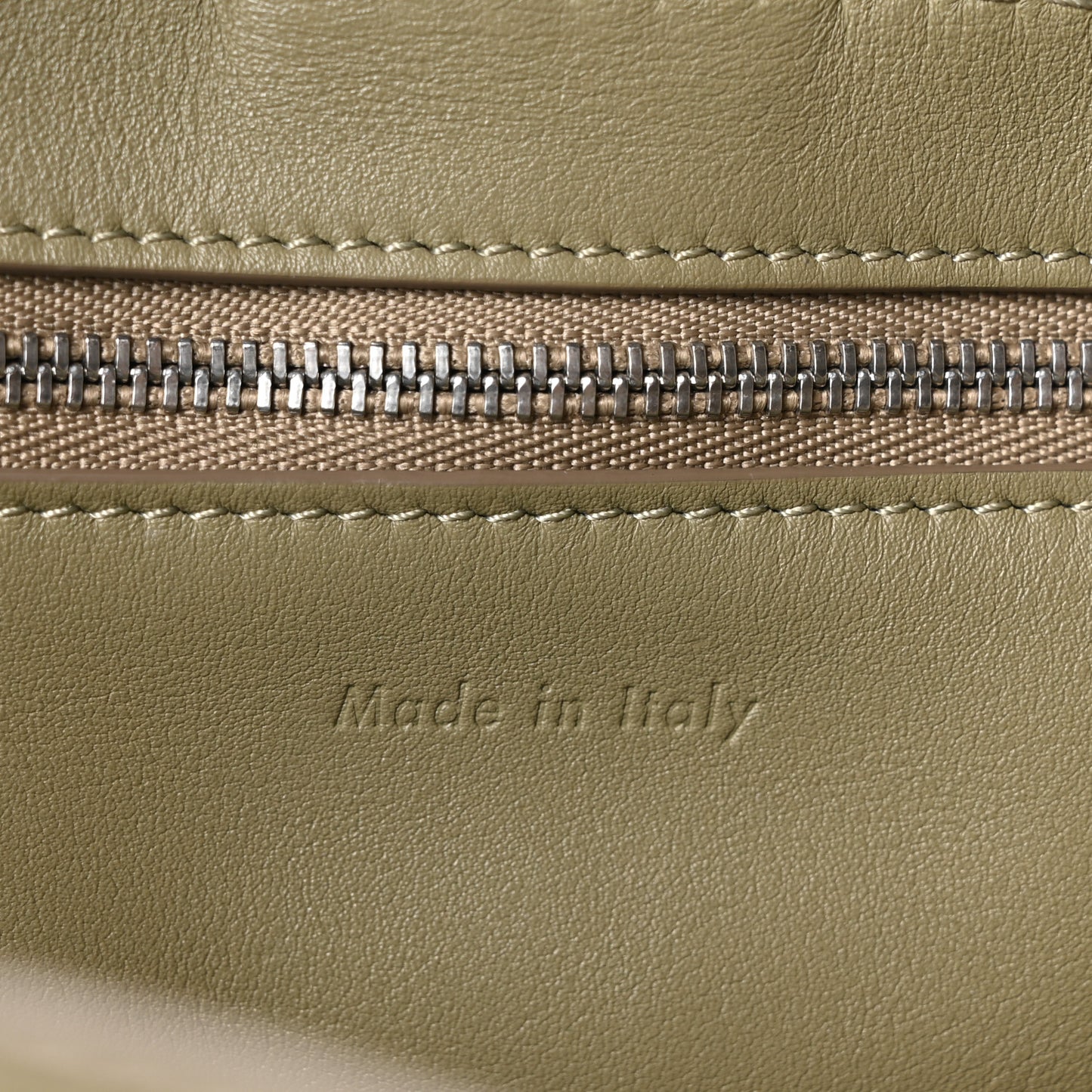 Supple Grained Calfskin Small Big Bag Sage