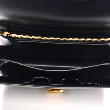Celine Box Calfskin Medium Classic Box Flap Bag Navy 5 of 10