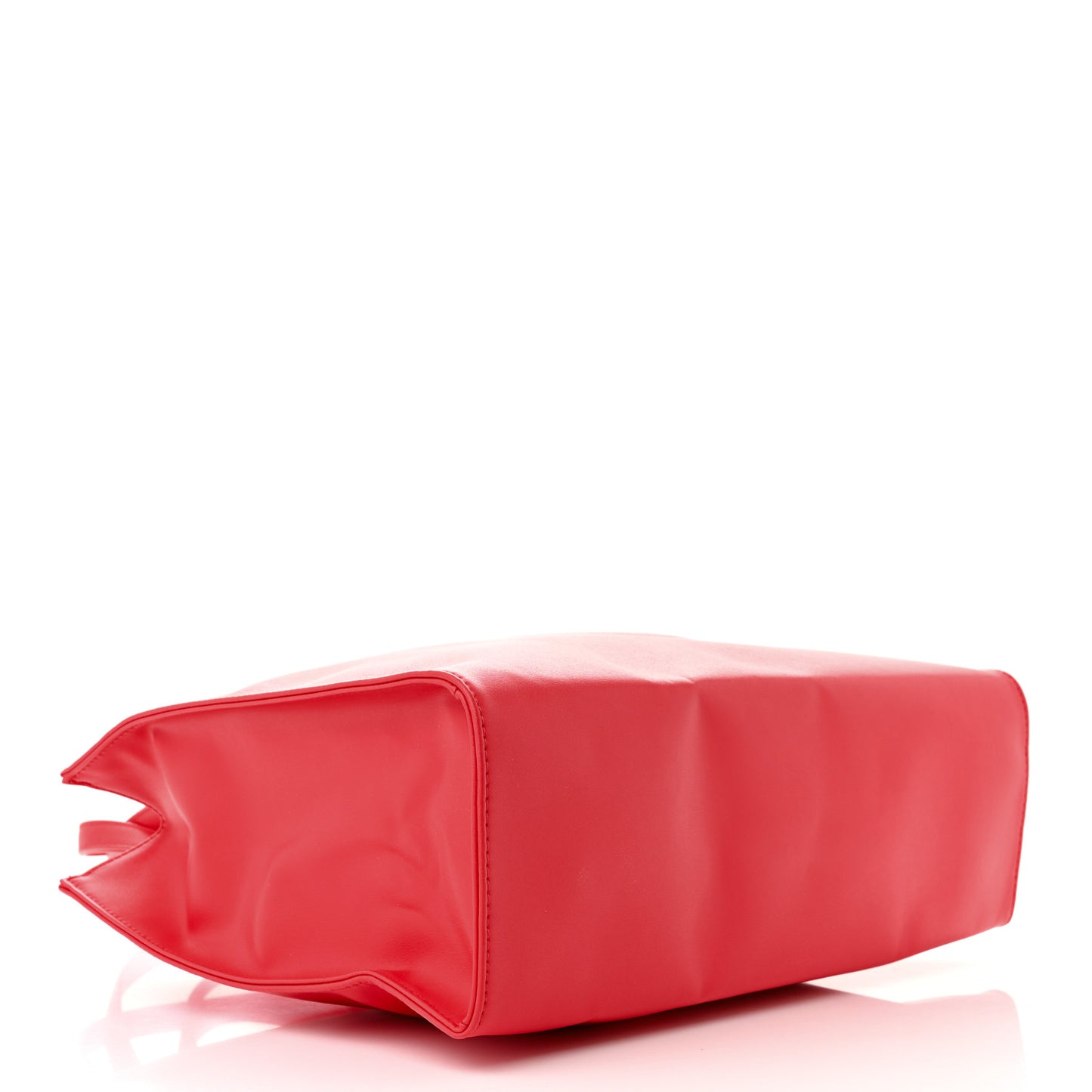 Vegan Leather Medium Shopping Bag Red