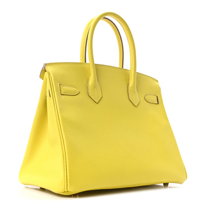 Hermes Epsom BIRKIN 30 Lime 2 of 9