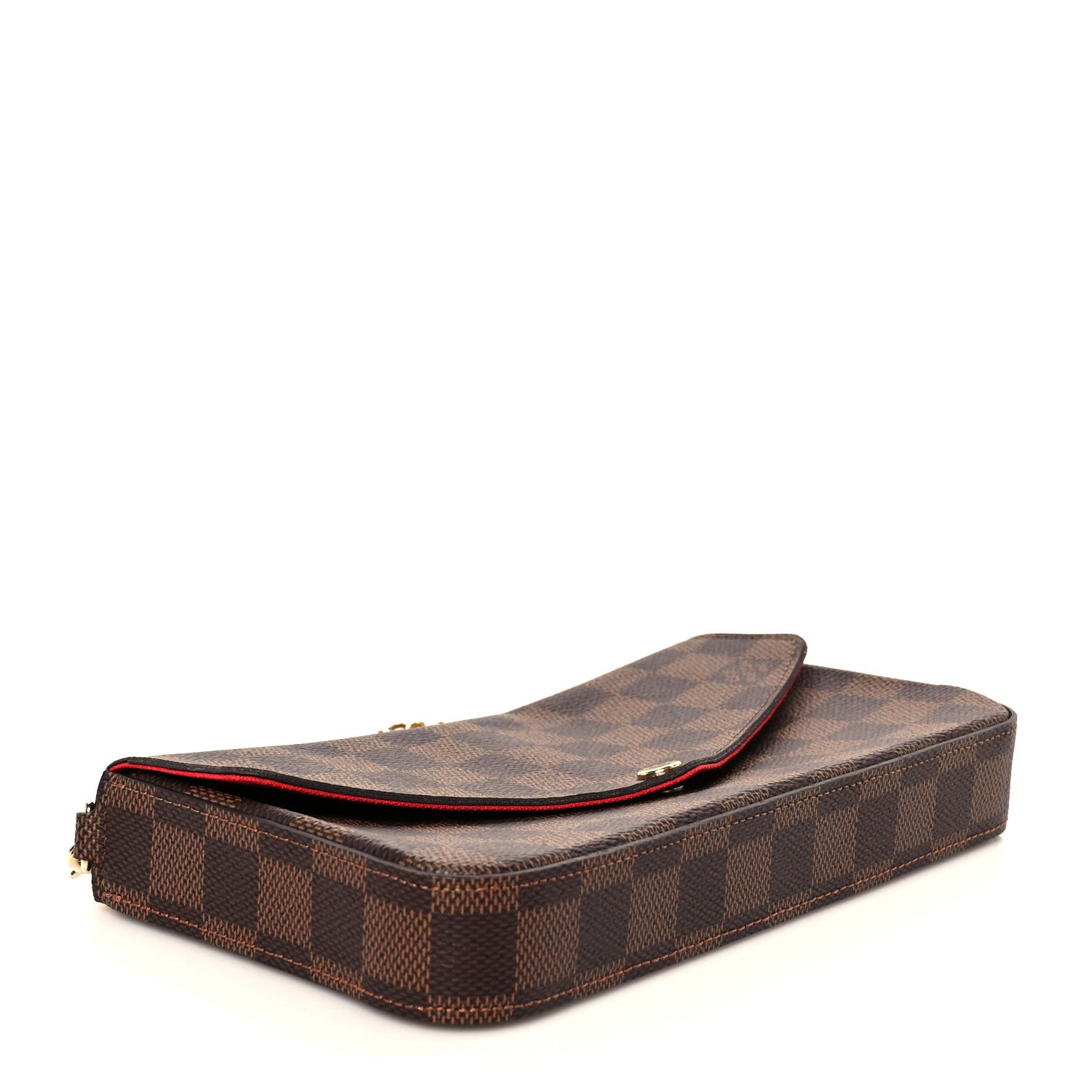 Louis Vuitton Damier Ebene Pochette Felicie Chain Wallet 5 of 15