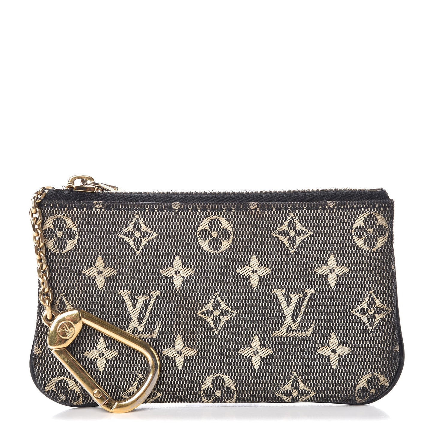 Mini Monogram Key Pouch Black