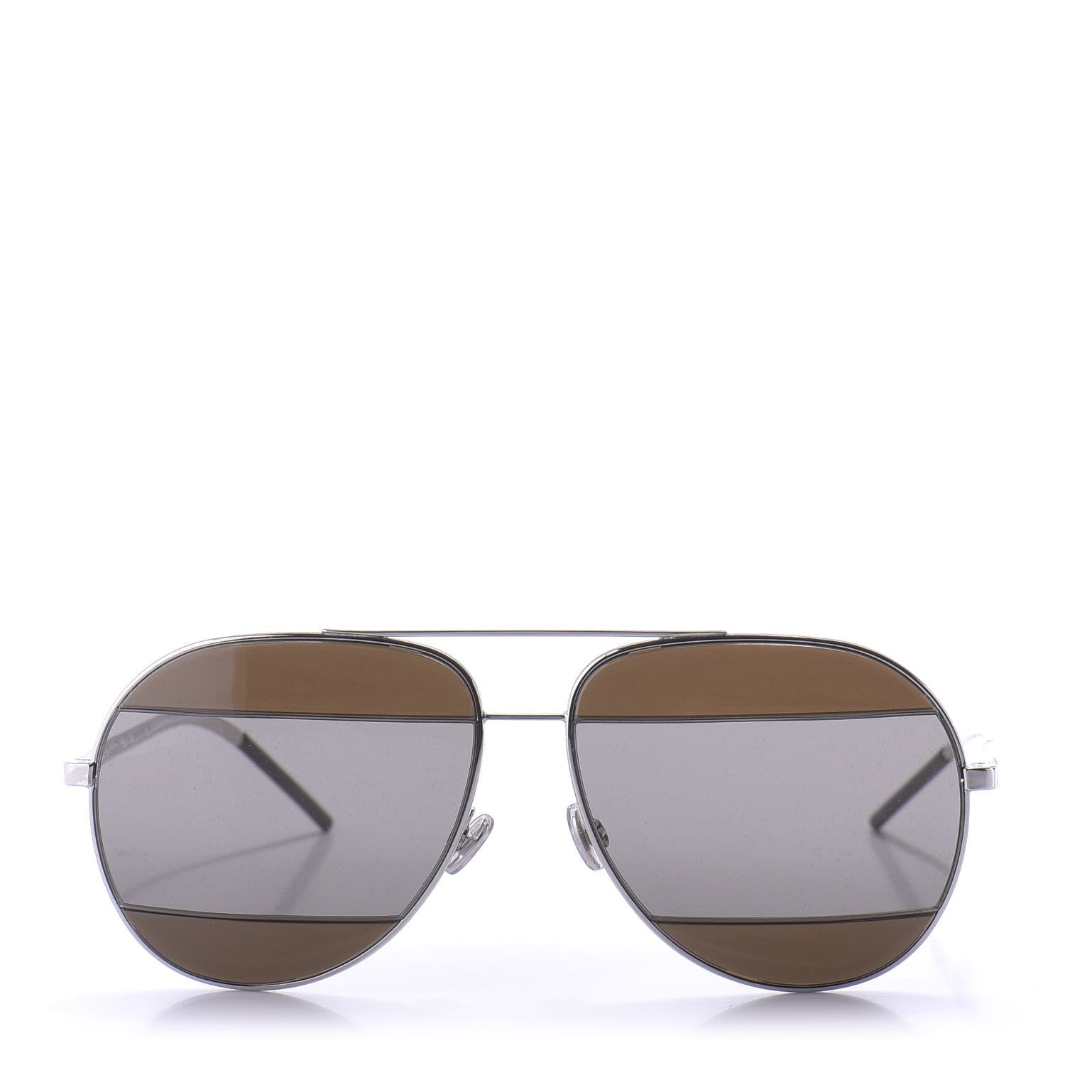 Christian Dior Split 2 Aviator Sunglasses Brown Grey 2 of 10